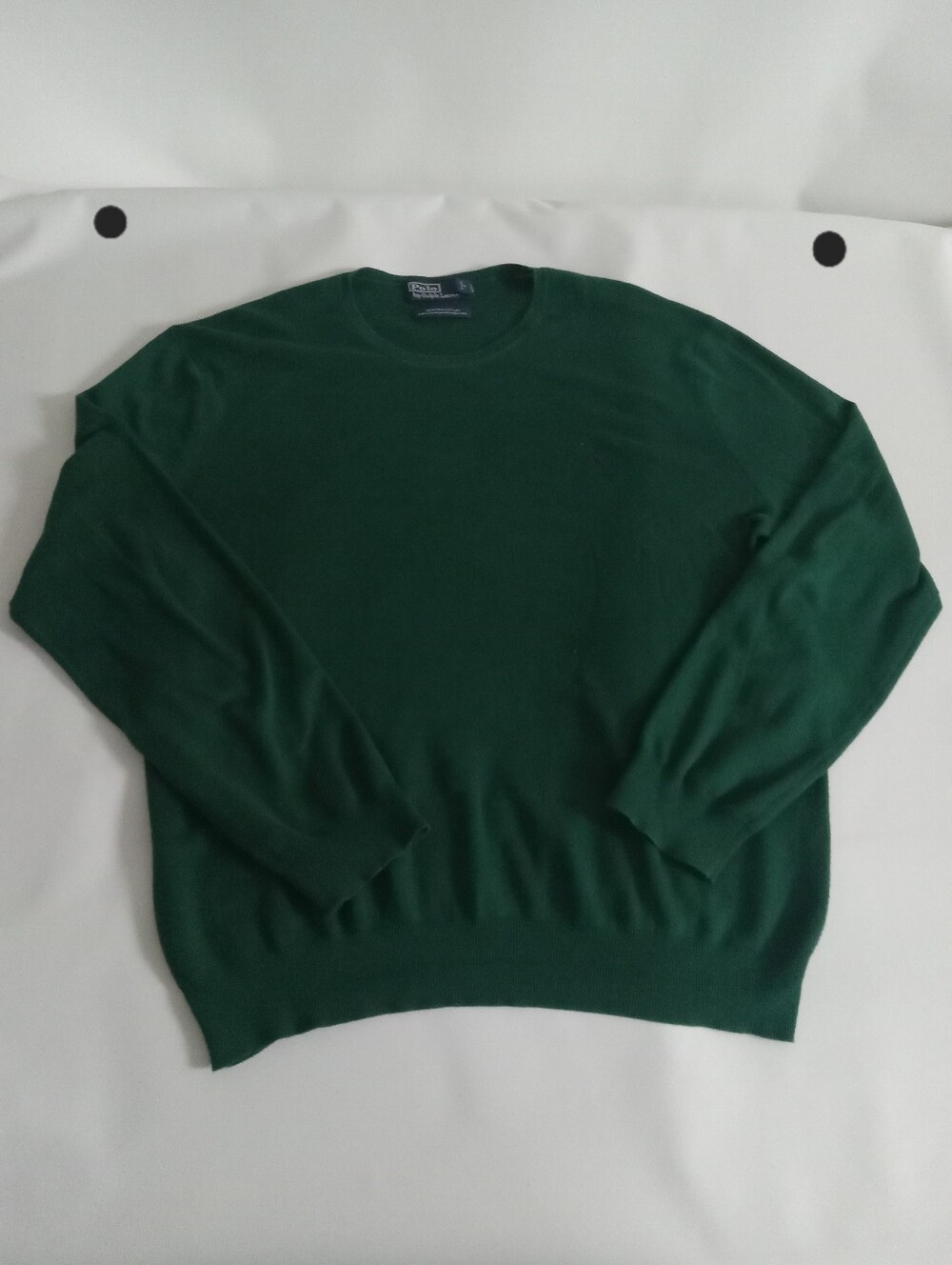 Ralph Lauren Polo Sweater, GREEN 100% Pima Cotton Crew neck Sweater Sz XL